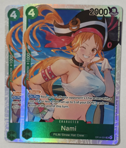 Nami OP14-031 Super Rare The Azure Sea's Seven One Piece Foil Near Mint X2 - Image 1