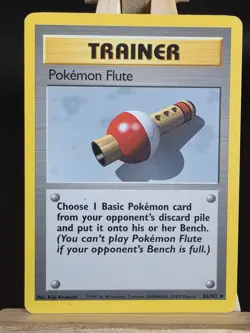Pokemon TCG Flute Base Set Pokemon Card 86/102 Regular MP - Image 1