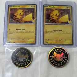 Pokemon Pikachu Promo Card Lot 2 Cards 2026 Pokemon Day English - Image 1