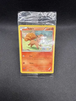Pokemon Card Vulpix 20/160 Build a Bear Promo Stamp Promo 2015 SEALED D6 - Image 1