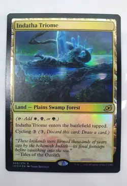 MTG Magic the Gathering Indatha Triome Ikoria: Lair of Behemoths Foil Edition - Image 1