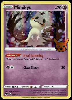 Mimikyu 081/189 Holo Promo Trick or Trade BOOster Pokemon Near Mint - Image 2
