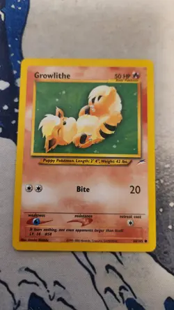 Pokemon TCG Growlithe #68/105 Common Neo Destiny Unlimited 2002 Vintage WOTC MN - Image 1
