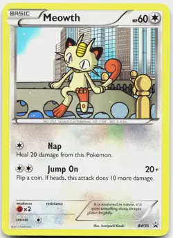 Meowth BW35 Promo Black And White Promo Pokemon Near Mint - Image 1