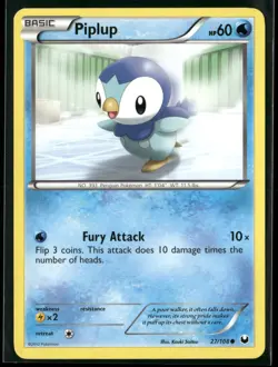 Piplup 27/108 Common Dark Explorers Pokemon Near Mint - Image 1