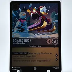 Donald Duck Along for the Ride 178/204 Foil Lorcana Winterspell NM - Image 1