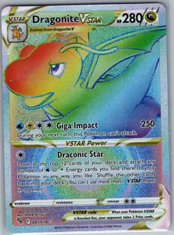 Dragonite VSTAR (Secret) 081/078 Pokemon GO - Pokemon Card - NM - Image 1