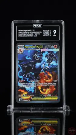 MEGA CHARIZARD X EX 125/094 SPECIAL ILLUSTRATION RARE POKEMON TAG 9 MINT - Image 1