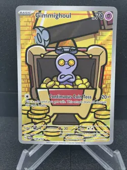 Gimmighoul SV04 Paradox Rift 198/182 Illustration Rare Holo English Pokemon TCG - Image 1