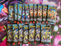 Pokemon TCG SV Stellar Crown Booster Pack Lot of 17 Packs SEALED - Image 1