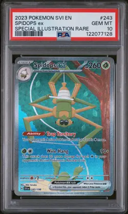 2023 POKEMON SVI EN-SCARLET & VIOLET SPECIAL ILLUSTRATION RARE SPIDOPS EX PSA 10 - Image 1