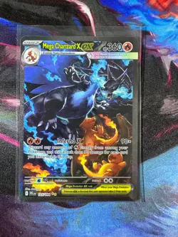 Mega Charizard X EX 125/094 Me02: Phantasmal Flames Pokemon TCG NM+ - Image 1