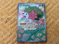 POKEMON TCG - SHAYMIN - 185/182 - ILLUSTRATION RARE - S&V DESTINED RIVALS - NEW - Image 1