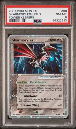 2007 POKEMON EX POWER KEEPERS #98 SKARMORY EX-HOLO PSA 8 - Image 1