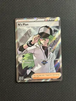Pokemon TCG N's Plan Sv: Black Bolt Ultra Rare Holo Trainer 163/086 EN - Image 1