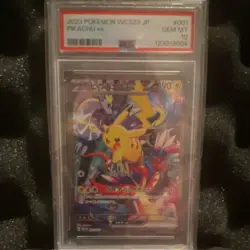 Pokemon WCS23 Yokohama Deck Pikachu ex 001/030 Japanese Holo Promo PSA 10 - Image 1