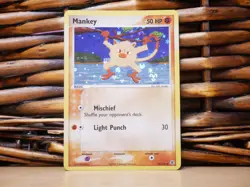 Pokemon MANKEY 38/112 REVERSE HOLO | LP Light Play | EX FireRed LeafGreen | 2004 - Image 1