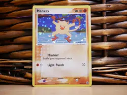 Pokemon MANKEY 38/112 REVERSE HOLO | LP Light Play | EX FireRed LeafGreen | 2004 - Image 2