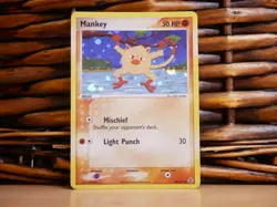 Pokemon MANKEY 38/112 REVERSE HOLO | LP Light Play | EX FireRed LeafGreen | 2004 - Image 3