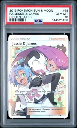 Pokemon Hidden Fates Jessie & James #68 PSA 10 - Image 1