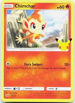 Chimchar 012/025 Promo McDonald's 25th Anniversary Promos Pokemon Near Mint - Image 2