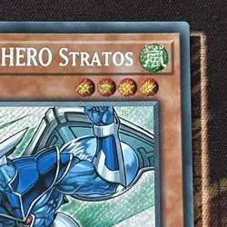 Elemental HERO Stratos BLC1-EN003 Near Mint Secret Rare Limited Edition Yu-Gi-Oh - Image 3