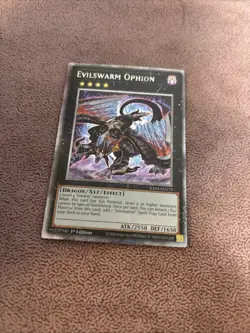YUGIOH x1 RA04-EN179 EVILSWARM OPHION PLATINUM SECRET RARE 1st EDITION - Image 2