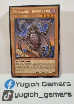 YUGIOH EVILSWARM THUNDERBIRD HA07-EN051 1 ST EDITION SECRET LIGHT PLAYED - Image 1