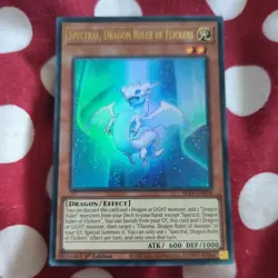 Yugioh Spectal, Dragon Ruler of Flickers ALIN-EN018 Ultra Rare 1st Edition - Image 1
