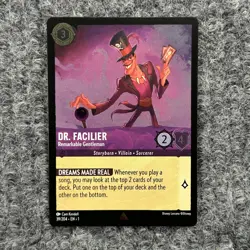 Disney Lorcana First Chapter Dr. Facilier #39/204 Super Rare Foil NM - Image 1