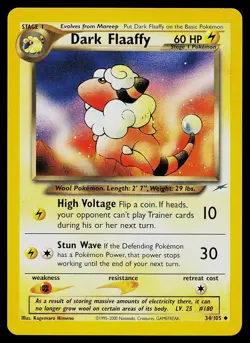 Pokemon Card - Dark Flaaffy Neo Destiny 34/105 Uncommon - Image 1