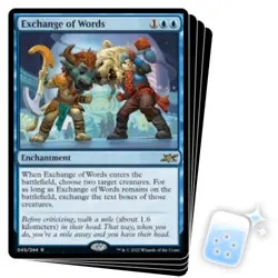 EXCHANGE OF WORDS X4 Unfinity Magic MTG MINT CARD - Image 1