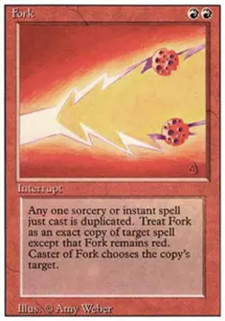 Fork - Heavy Play MTG Revised - Image 1