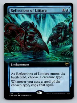 Reflections of Littjara (Extended Art) Kaldheim 347 NM Foil Magic: The Gathering - Image 1