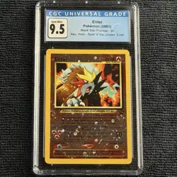 Pokemon Entei Black Star Promo #34 Reverse Holo CGC 9.5 Blue Label 2 Swirls 🌀 - Image 1
