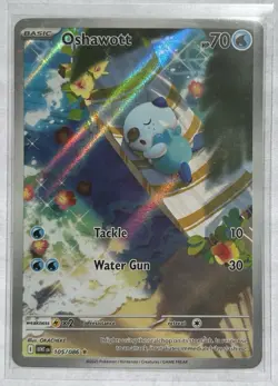 Pokemon Oshawott Illustration Rare Full Art Holo Sv: White Flare 105/086 - Image 1