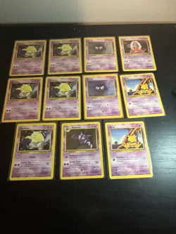 Lot Of 11 Psychic Type Pokemon Duplicates Drowzee Abra Gastly Jinx NM TO LIGHT - Image 1