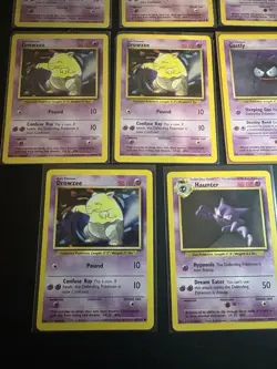 Lot Of 11 Psychic Type Pokemon Duplicates Drowzee Abra Gastly Jinx NM TO LIGHT - Image 3