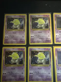 Lot Of 11 Psychic Type Pokemon Duplicates Drowzee Abra Gastly Jinx NM TO LIGHT - Image 4