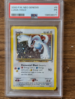 2000 Pokemon Neo Genesis PSA 1 Lugia Holo #9 WOTC FRESH GRADE CASE SLAB - Image 1