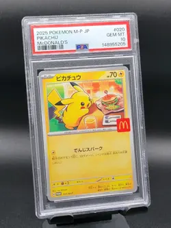 PIKACHU ~ 2025 Pokemon 020/M-P (Japanese) ~ McDonald's Promo ~ PSA 10 GEM 💎 - Image 2