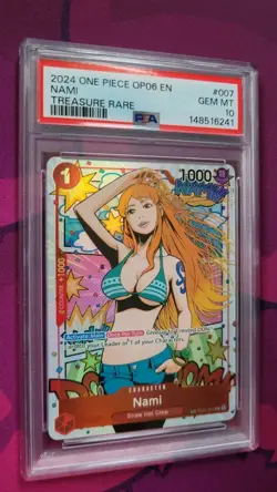 2024 ONE PIECE OP06-WINGS OF THE CAPTAIN TREASURE RARE #007 NAMI PSA 10 - Image 1