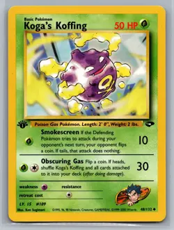 Koga's Koffing (48) Gym Challenge #048/132 Uncommon 1st Edition Pokemon Card - Image 1
