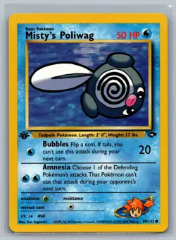 Misty's Poliwag Gym Challenge #089/132 Common 1st Edition Pokemon Card - Image 1