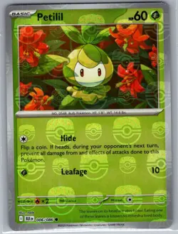 Petilil (Master Ball Pattern) 006/086 SV: Black Bolt - Pokemon Card - NM - Image 1
