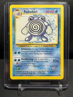 Poliwhirl 57/130 Pokemon 2000 Base Set 2 LP - Image 1