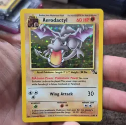 Aerodactyl 1/62 Fossil Holo Rare Unlimited Edition English Pokemon TCG 1999 - Image 1