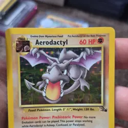 Aerodactyl 1/62 Fossil Holo Rare Unlimited Edition English Pokemon TCG 1999 - Image 3