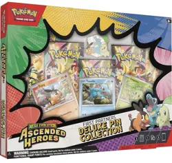 Pokemon Mega Evolution Ascended Heroes First Partners Deluxe Pin Collection Box - Image 1