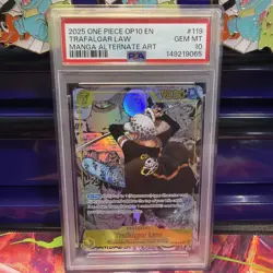 One Piece Trafalgar Law Manga Alternate Art OP10-119 PSA 10 Gem Mint - Image 1